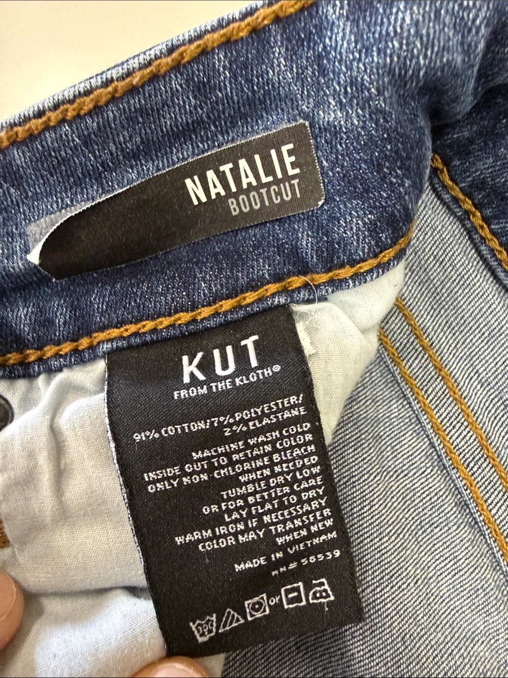 Kut From The Kloth Natalie Bootcut Jeans Size 4 Medium Wash Mid Rise Stretch - Picture 4 of 6